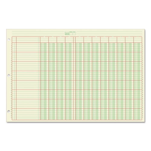 Adams® Columnar Analysis Pad, 12 Column, 8 1/2 X 11, Double Page Format ...