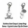 thumbnail image 2 of Silver Bag Charms by Hidden Hollow Beads – Purse And Backpack Charms, Zipper Pull Charms, Easy Clip On Charms For Necklaces And Bracelets - I Love My Husband Charm, 2 of 4
