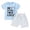 R407-Blue, variant on NOLDARES Toddler Baby Boy Summer Outfits Dinosaur Truck Print Round Neck Short Sleeve Tee Elastic Waist Shorts 2 Pieces Clothes(Blue,0-6 M)