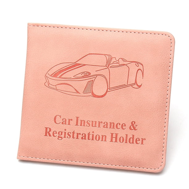 Accesorios Para Coches Recambios De Automóvil Productos Car Registration And Insurance Holder Premium Leather Car Registration & Insurance Card Holder Shut - For Documents, Cards, License