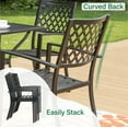 thumbnail image 5 of Sophia & William 6 Piece Outdoor Dining Set Patio Furniture Set with Bench Swivel Chairs and Table with Cushion, 5 of 8