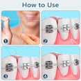 thumbnail image 3 of Enhebradores de hilo dental DanTicy, 210 piezas, 6 paquetes para brackets, 3 of 8
