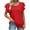 Red, variant on IROINNID Fashion Women's Ruffle Short Sleeve Summer Breathable Solid Color Casual Top Pullover T-shirt Under 10$
