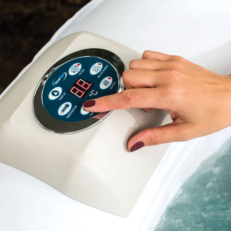 CleverSpa 7959 Inyo 4 Person Inflatable Round Hot Tub with 110 Air Jets,  Teal - Walmart.com