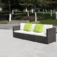 thumbnail image 2 of Costway 3 PCS Patio en Osier Canapé-Lit Coussin Chaise Oreiller Jardin, 2 of 2