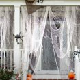 thumbnail image 4 of SeekLGT Creepy Cloth Halloween Decorations, Spooky Gauze Fabric Gauze Drapes for Haunted Mansion Decor, Wall Door Table Runner Mantels Indoor Outdoor Halloween Party Decor, 1 pc, 4 of 7