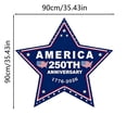 thumbnail image 3 of America 250th Anniversary Patriotic Shaped Banner, Polyester 1776-2026 Star/Rectangle/Oval/Pennant Wall Hanging Decor, 4th of July Independence Day Home Porch Party Decoration, 3 of 6