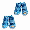 thumbnail image 2 of 4-Pack Summer Breathable Mesh Dog Shoes Size 2 - Non Slip Small Dog Sandals, Paw Protection for Outdoor Walking, Running, 2 of 7