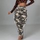 thumbnail image 1 of ICHUANYI Clearance Fashion Women's Sexy Skinny Camouflage Fringed Bandage Trousers(Khaki, XXL) ICHUANYI WER2023081403252, 1 of 9