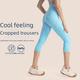 thumbnail image 2 of Pantalones de yoga de cintura alta y levantamiento de cadera desnudos, ajustados y elásticos, para adelgazar el abdomen, para correr y hacer ejercicio, para mujer, 2 of 6