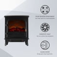 thumbnail image 3 of Caesar Indoor Electric Fireplace Stove Heater NO Remote Control, Freestanding ,Realistic Flame, Electric Fireplace Stove, Portable, Infrared, Thermostat, Overheating Safety System, 750/1500W, 23", 3 of 7