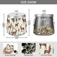 thumbnail image 2 of Yayeee Ashtray with Lid for Cigarette Smokeless Stainless Steel Home Ash Holder, Plaid Deer, 2 of 7