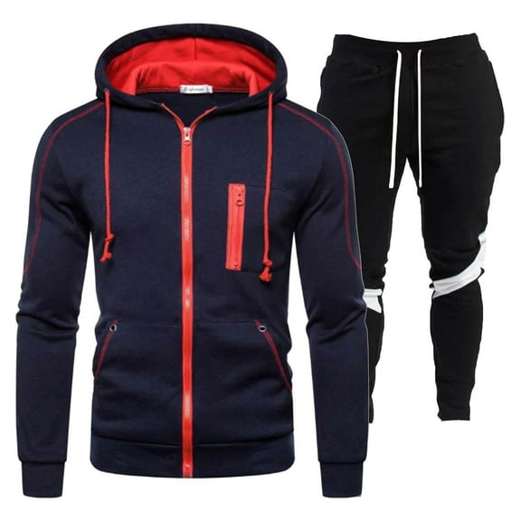 Vividxx 2025 Men's Casual Tracksuit Set Long Sleeve Full Zip Running Jogging Athletic Sweat Suits