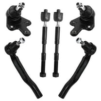 Detroit Axle - 6pc Front Tie Rods Ball Joints Kit for Toyota 2011-2020 Sienna, 4 Tie Rod Ends 2 Lower Ball Joints 2012 2013 2014 2015 2016 2017 2018 2019 Replacement