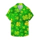 thumbnail image 5 of Blusa y camisa de manga corta con cuello vuelto para hombre Camisa de manga corta estampada para el Día de San Patricio Tops casuales con cuello vuelto Camisa Blusa Tops para hombre, 5 of 5