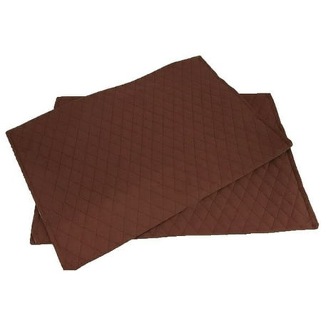 

Quilted Placemats by Penny s Needful Things (Oval - Set of 8) (Chocolate Brown)