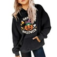 thumbnail image 4 of Weebloom Halloween Hoodies For Girls Boys Winter Hooded Sweatshirt With Pumpkin Print Warm Fleece Pullover Cozy Kids Ages 4-14 Hoodie 10-11 Years, 4 of 4