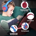 thumbnail image 5 of PowerLocus Auriculares inalámbricos para niños, auriculares Bluetooth para niños, luces LED sobre la oreja con volumen limitado de 74/85/94 dB, tiempo de reproducción de 45 horas, micrófono incorporad, 5 of 5