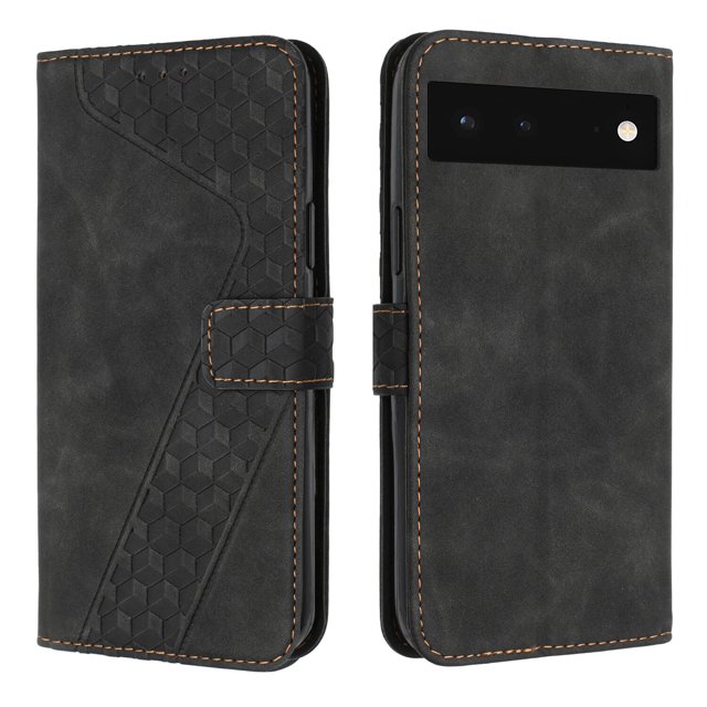 Compatible with Google Pixel 6 Case Wallet Design with Card Slots Magnetic Closure Cover