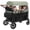 Black, variant on Bobiber Collapsible Wagon Stroller 4 Seater with 5-Point Harnesses, Canopy, Storage Bag, Adjustable Handlebar, 2 Cup Holders, Black