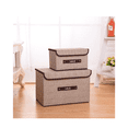 thumbnail image 3 of 6 Unidades Cajas Organizadoras De Tela Plegables Con Tapas Lab.G Café, 3 of 5