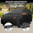 thumbnail image 3 of Unique Bargains Car Cover Aluminum Film Outdoor Full Car Cover All Weather Waterproof Protection with Driver Door Zipper Black for Kia Telluride, 3 of 6