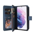 thumbnail image 5 of Phone Case for Samsung Galaxy S22 Plus, Galaxy S22 Plus Wallet Case, Luxury Folio Flip Leather Cover[Zipper Pocket] [Wrist Strap][Kickstand] for Samsung Galaxy S22 Plus,Blue, 5 of 10