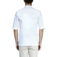 thumbnail image 4 of Hearthz Chef Jacket for Men and Women Short Sleeves Men's Chef Coat Restaurant Kitchen Chef Uniform Food Service Uniform (White,L), 4 of 4