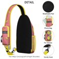 thumbnail image 3 of Cute Banana Lover Print Sling Backpack, Tropical Yellow Banana Pattern Crossbody Daypack, Kawaii Cartoon Sweet Design, Lightweight Adjustable Strap, 3 of 5