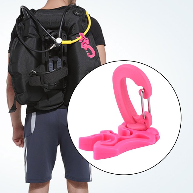 Cergrey Support de Tuyau Double BCD pour Plongée sous-Marine Clip Régulateur Boucle Crochet pour Plongée en Apnée, Clip de Tuyau BCD, Support de Tuyau BCD