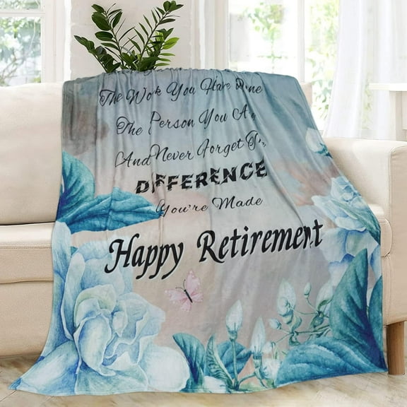 Retirement Gifts for Women Men 2023 Throw Fleece Blanket 60”x50” Nurse, Social Worker, Teacher Retirement Gifts for Women Grandma Blanket in Home Bed Sofa Chairs Dorm