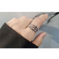 thumbnail image 2 of Women's double-layer rotating ring decompression compression anxiety ring Plain open ring jewelry S01, 2 of 3