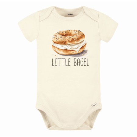 Little Bagel Cute Baby Bodysuit Shirt Premium Custom Baby Clothes Unisex Baby Gift for Newborn Clothes Kids Shirt 18m Natural
