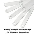 thumbnail image 5 of Uxcell 5 Pack Metric Steel Feeler Gauge, 0.02mm-0.06mm Thickness Filler Gauge,Valves, Guitar Gauge Gage Measuring Tool, 5 of 7