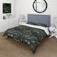 thumbnail image 1 of Designart "Haunted Nocturne Moody Patterns" Floral Bedding Set With Shams, 1 of 7