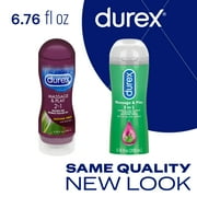 Durex Massage & Play 2 in 1 Lubricant, 6.76 fl. oz. Soothing Touch with Aloe Vera. Lube & Massage Gel in 1 (Packaging May Vary)