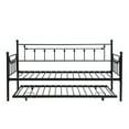 thumbnail image 6 of PAPROOS Twin Size Daybed with Trundle Included, Heavy Duty Metal Daybed Frame with Pull-out Trundle Bed, No Box Spring Needed, Black, 6 of 9