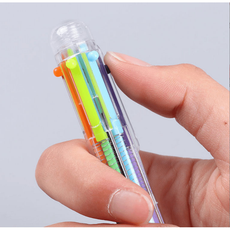 2Pack 0.5mm 6-in-1 Multicolor Ballpoint Pen 6 Colors Retractable Ballpoint  Pens - AliExpress