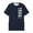 Dark Blue, variant on Unisex Oversized Casual Short Sleeve Letter Print Soft Breathable Daily Tee Plus Size White M
