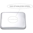 thumbnail image 4 of Small Baking Toaster Oven Pan P&P CHEF Stainless Steel Toaster Oven Tray Rectangle .\uD x .\uD x \uD Non Durable Mirror Finish Easy Clean, 4 of 7