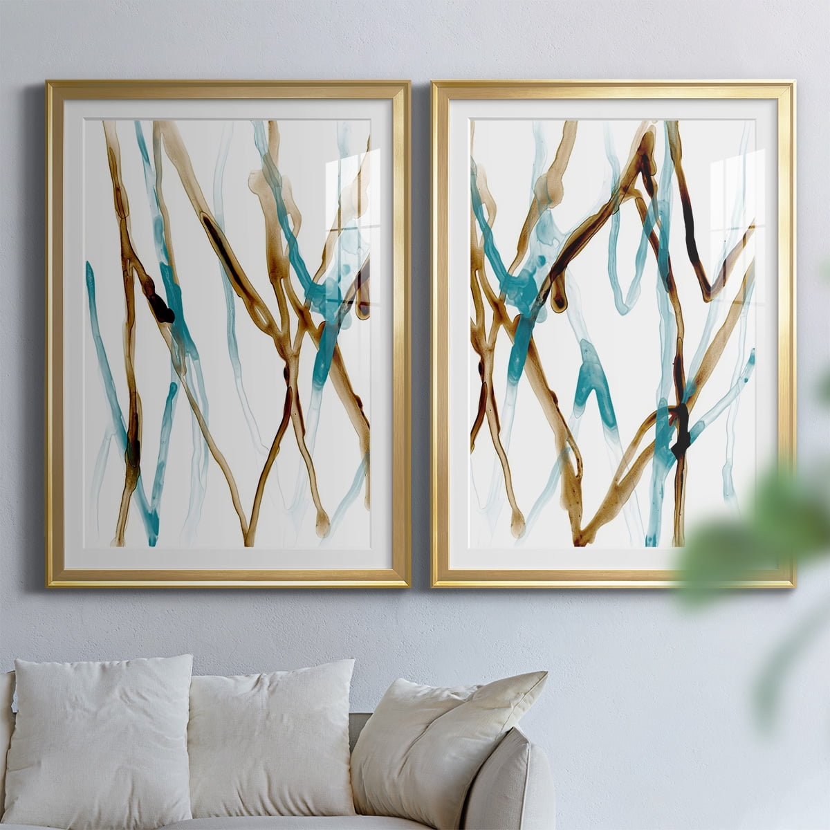 Wexford Home Runnel XVII Premium Framed Print, 30.5" x 42.5" - Ready to Hang, Gold (Set of 2)
