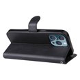 thumbnail image 6 of SaniMore for iPhone 14 Pro Max Case, with RFID Blocking [2 Card Slots] PU Leather Cover with Detachable Hand Strap Flip Kickstand Magnetic Wallet Cover for iPhone 14 Pro Max, Black, 6 of 9