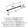 thumbnail image 5 of Amerock Faraday 10-1/16 inch (256mm) Center-to-Center Oil-Rubbed Bronze Cabinet Pull, 5 of 6