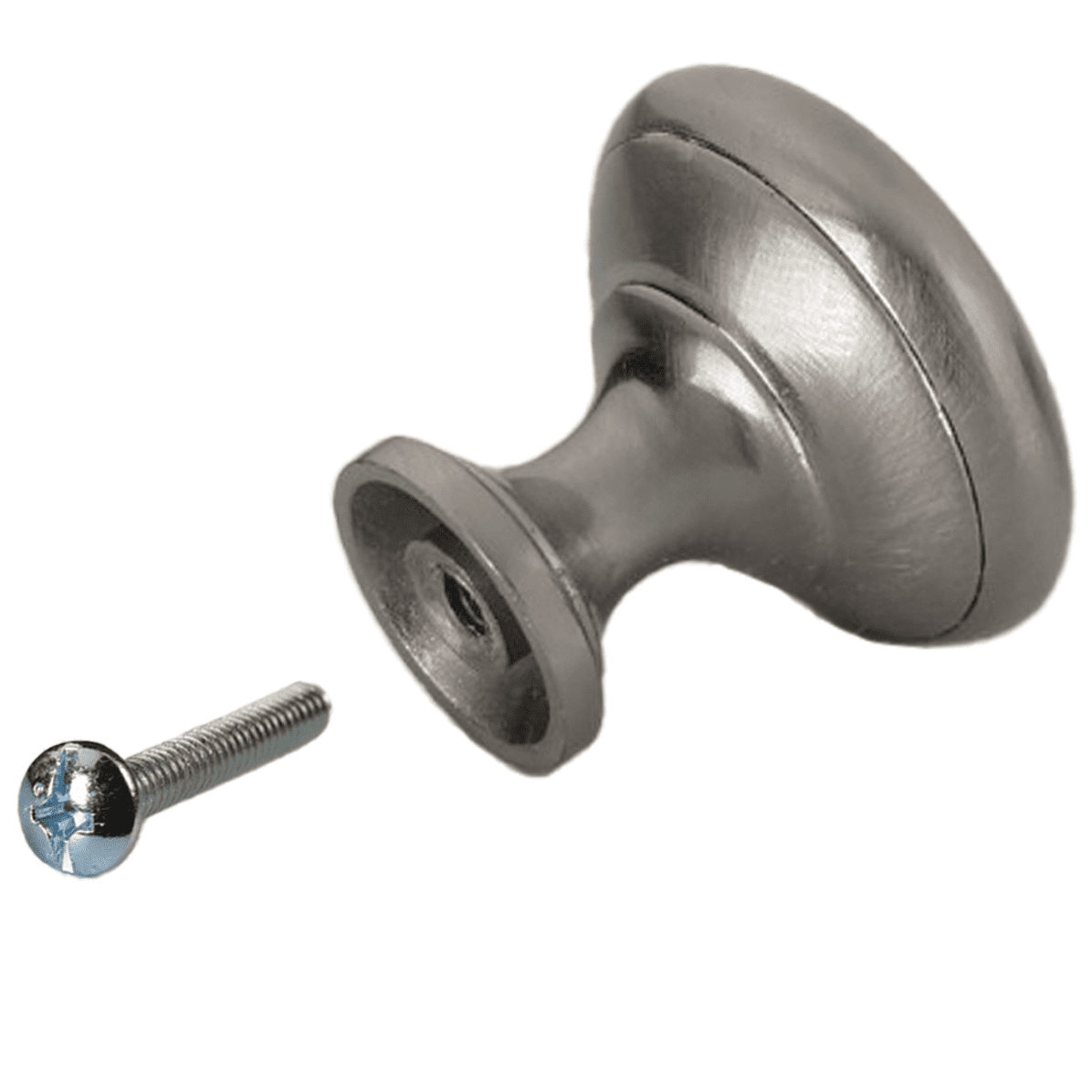 Würth Satin Nickel Round Mushroom Knob, 20 Pack