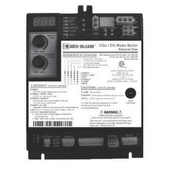 Weil-Mclain 381330039 Ignition Control Module For CGA NG Series 3