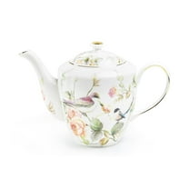 Grace Teaware Magnolia Garden 45oz Fine Porcelain Teapot
