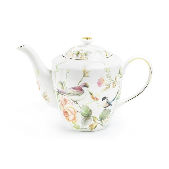 Grace Teaware Magnolia Garden 45oz Fine Porcelain Teapot