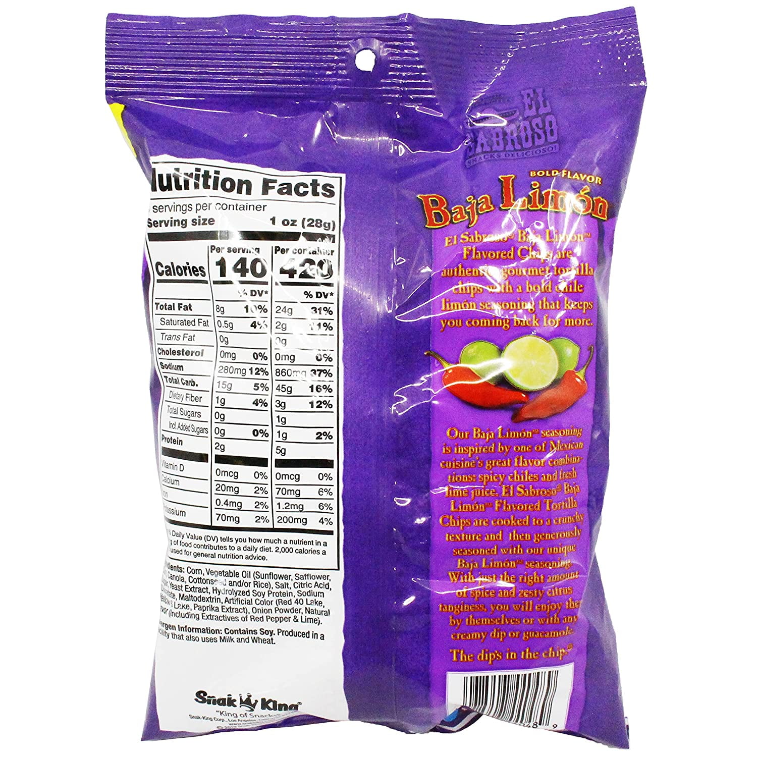 baja limon chips