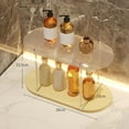 thumbnail image 6 of 2 Tier Bathroom Storage Rack Shower Shelf, Makeup Organizer Desktop Container Counter Vanity Tray for Perfumes Cosmetic Lotions Dresser Clear Beige, 6 of 8