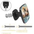 thumbnail image 3 of 4 Pcs Cabinet Handle Drawer Pulls Horse Knobs with Screws Square Furniture Office Cabinet Knob Decoration, 3 of 7